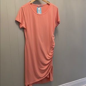 C+D+M Ruched Pink Dress